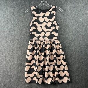 NEW Aqua Black Pink Printed Skater Dress A-Line Dress Sz S NWT Bloomingdales